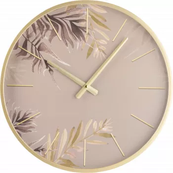 Zegar ścienny Naturos (brązowy/złoty)