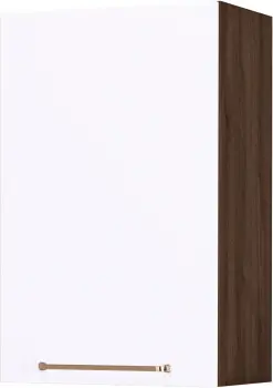 Szafka 45 górna lewa Loara (biały połysk/orzech Foresta)