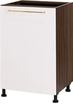 Szafka 50 dolna lewa Loara (biały połysk/orzech Foresta)