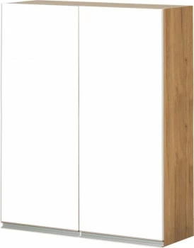 Szafka 80 górna wys.100cm Monia (biały połysk/dąb Soma ciemny)