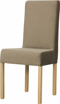 Krzesło KWN (dąb Soma ciemny/plusz brąz)