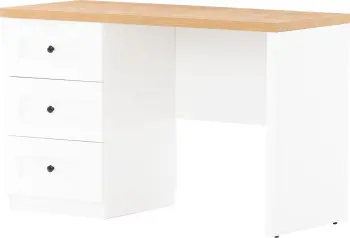 Biurko Toskania (biały/dąb Soma ciemny)