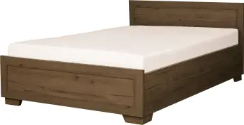 Łóżko 1-osobowe 120 Majorka (orzech Foresta) ze stelażem i pojemnikiem