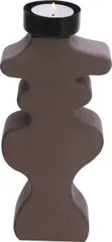 Świecznik drewniany na t-light duży Etna 47 (brązowy)