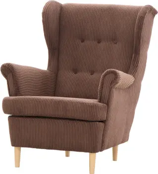 Fotel Werina (sztruks czekoladowy brąz)